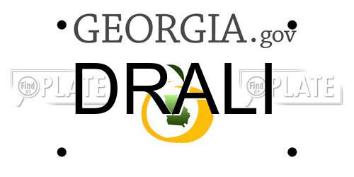DRALI Georgia License Plate