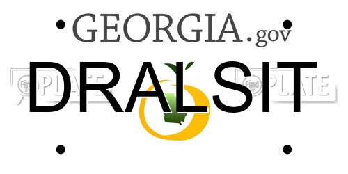 DRALSIT Georgia License Plate