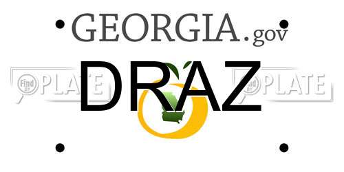 DRAZ Georgia License Plate