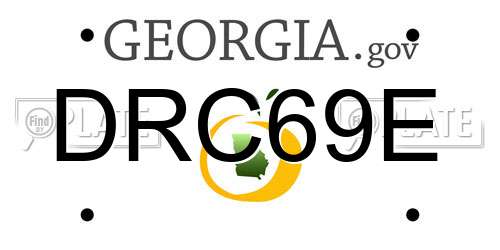 DRC69E Georgia License Plate