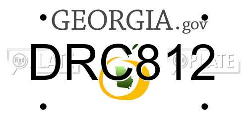 DRC812 Georgia License Plate