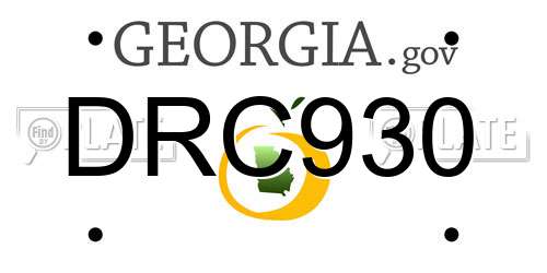 DRC930 Georgia License Plate