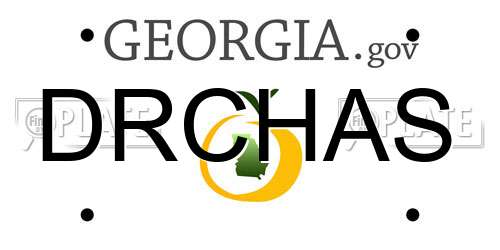 DRCHAS Georgia License Plate