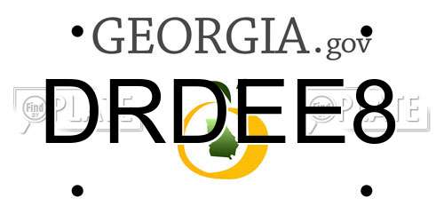 DRDEE8 Georgia License Plate