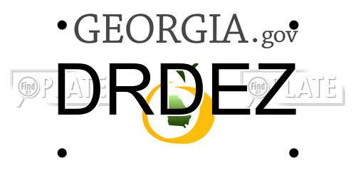 DRDEZ Georgia License Plate