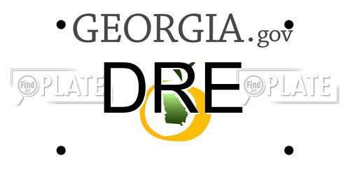 DRE Georgia License Plate
