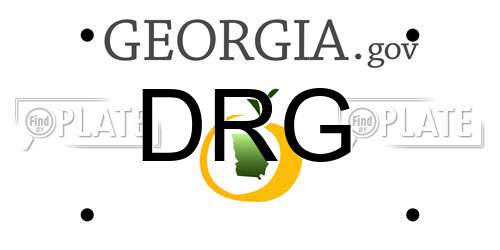 DRG Georgia License Plate