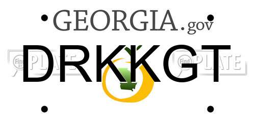 DRKKGT Georgia License Plate
