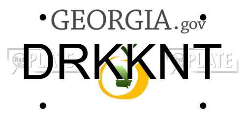 DRKKNT Georgia License Plate