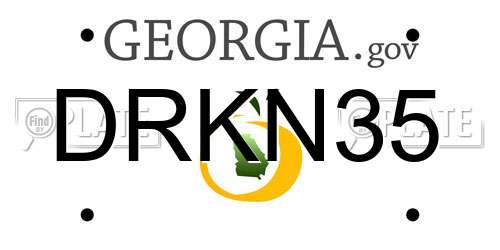 DRKN35 Georgia License Plate