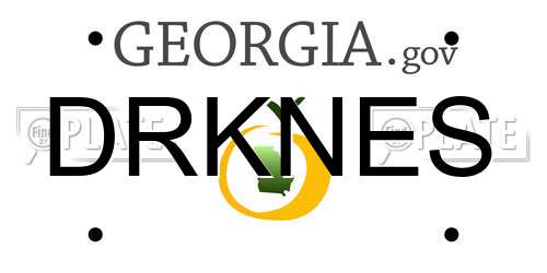 DRKNES Georgia License Plate