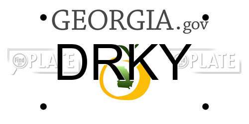 DRKY Georgia License Plate