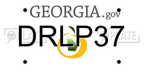 DRLP37 Georgia License Plate