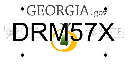 DRM57X Georgia License Plate