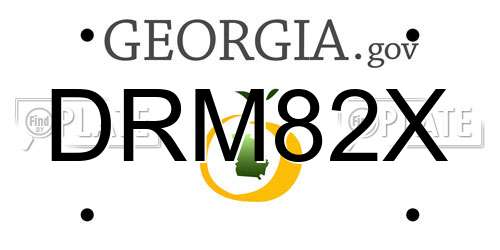DRM82X Georgia License Plate