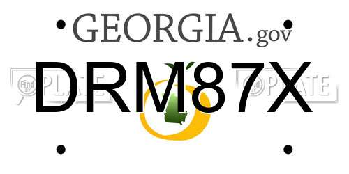 DRM87X Georgia License Plate