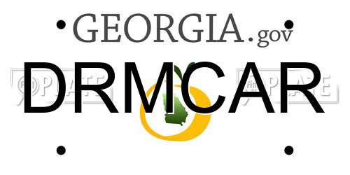 DRMCAR Georgia License Plate