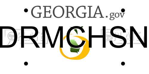 DRMCHSN Georgia License Plate