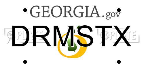 DRMSTX Georgia License Plate