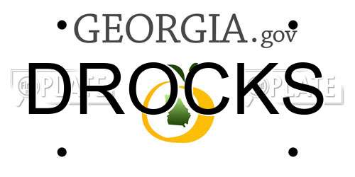 DROCKS Georgia License Plate