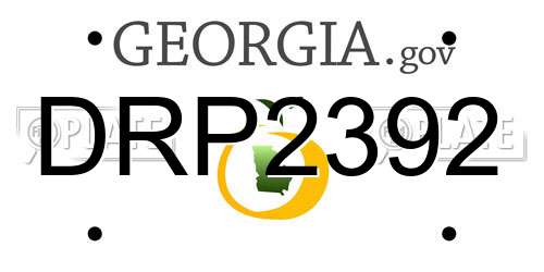 DRP2392 Georgia License Plate