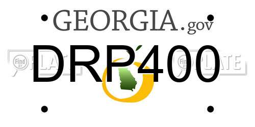 DRP400 Georgia License Plate