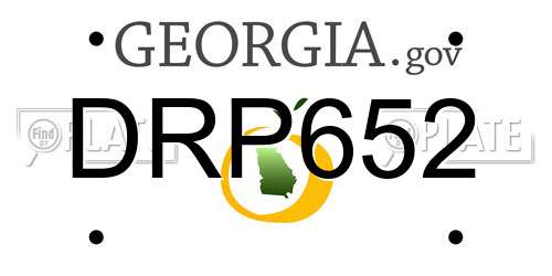 DRP652 Georgia License Plate