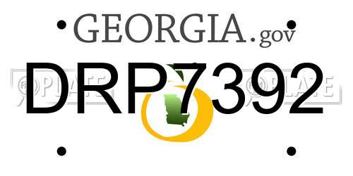DRP7392 Georgia License Plate