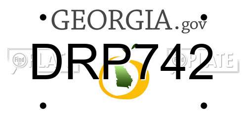 DRP742 Georgia License Plate