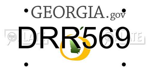 DRR569 Georgia License Plate