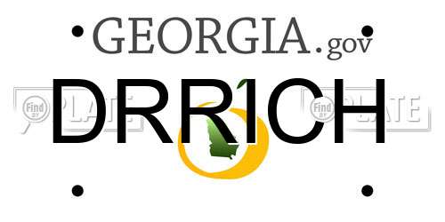 DRRICH Georgia License Plate