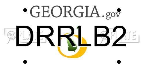 DRRLB2 Georgia License Plate
