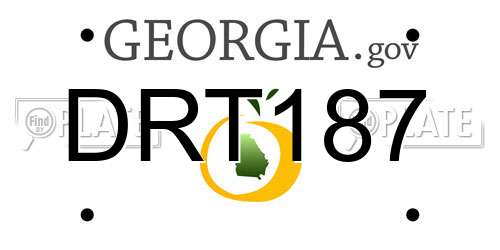 DRT187 Georgia License Plate