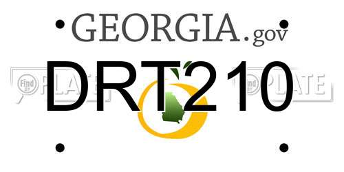 DRT210 Georgia License Plate