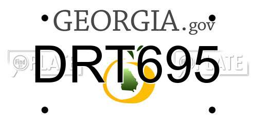DRT695 Georgia License Plate