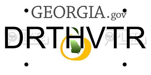 DRTHVTR Georgia License Plate