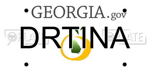 DRTINA Georgia License Plate