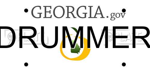 DRUMMER Georgia License Plate