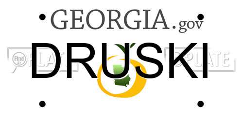 DRUSKI Georgia License Plate
