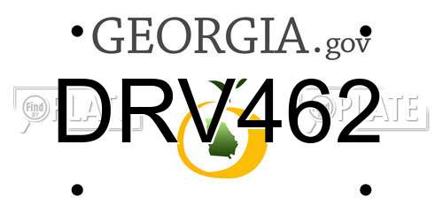 DRV462 Georgia License Plate