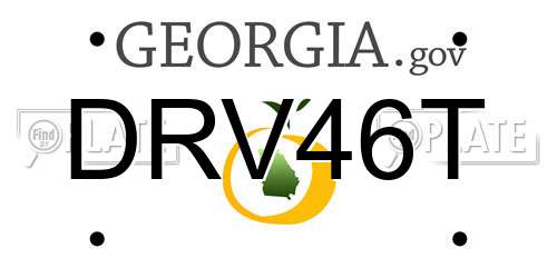 DRV46T Georgia License Plate