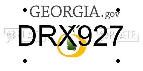 DRX927 Georgia License Plate