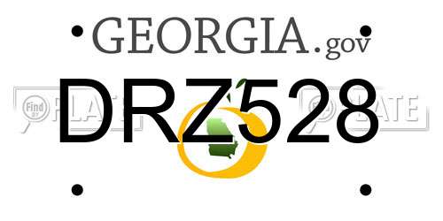 DRZ528 Georgia License Plate