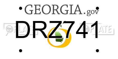 DRZ741 Georgia License Plate
