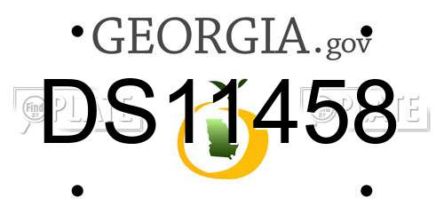 DS11458 Georgia License Plate