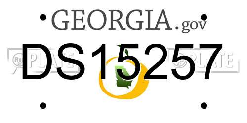 DS15257 Georgia License Plate