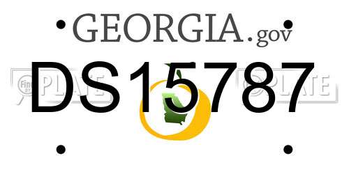 DS15787 Georgia License Plate