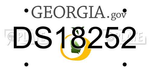 DS18252 Georgia License Plate