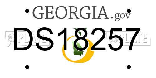 DS18257 Georgia License Plate