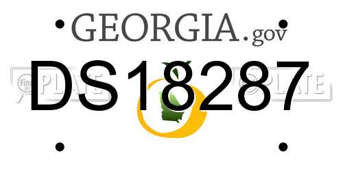 DS18287 Georgia License Plate